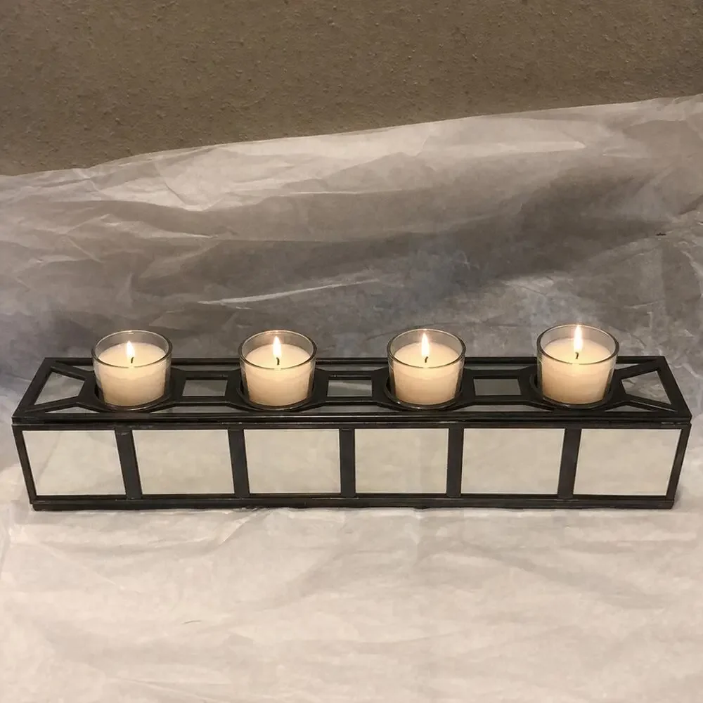 Pier 1 Mirror Glass Votive Taper Candle Holder 15